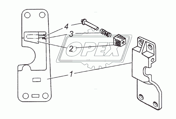 5320-6105035-10 Фиксатор замка левый